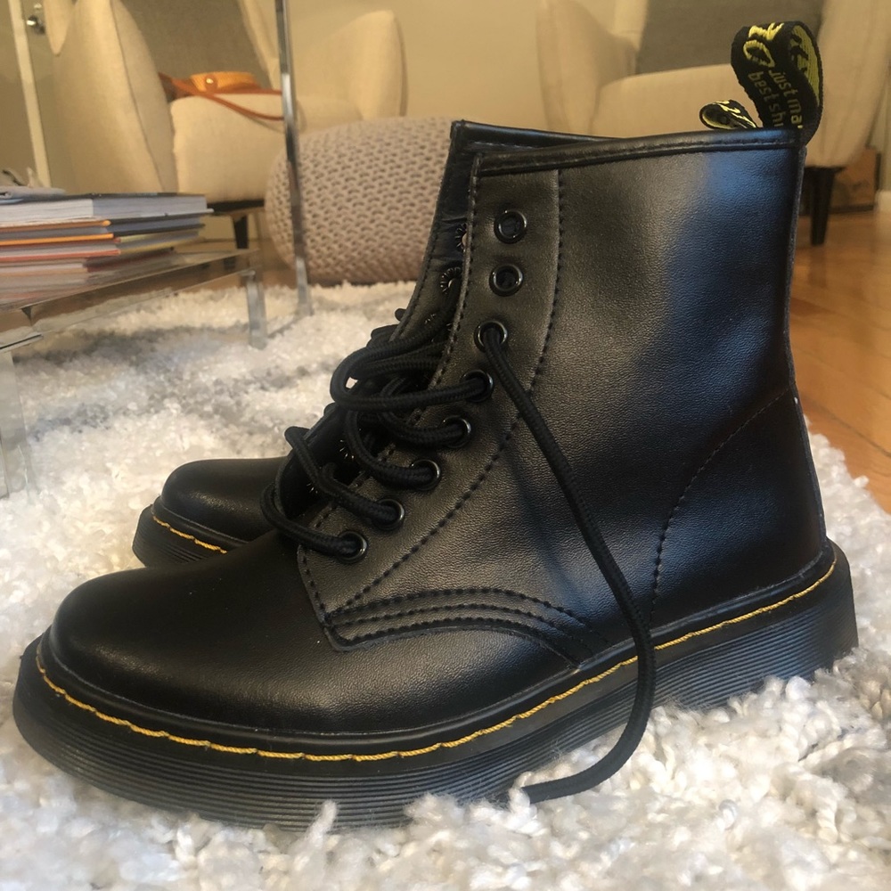 NWOT Black Lookalike Doc Martin Boots